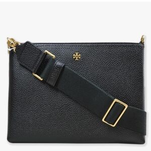 Tory Burch Black Pebbled Leather Crossbody